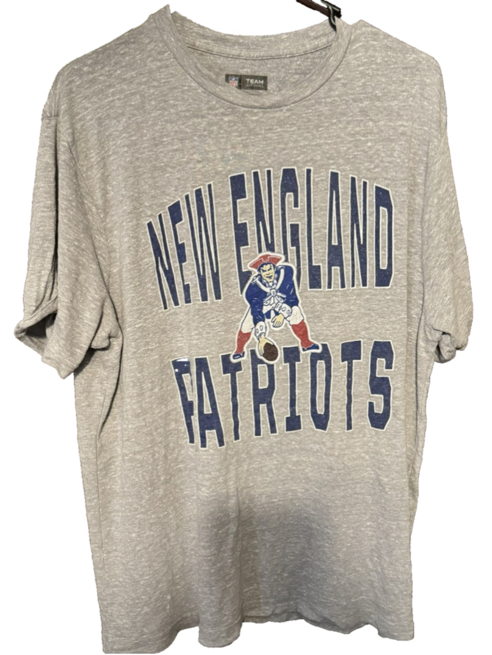 New England Patriots Team Apparel S/S T Shirt Men Sz XL Gray